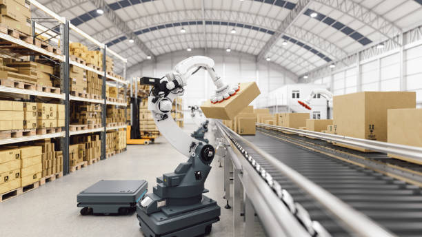 Modern Warehouse Logistics Illustration